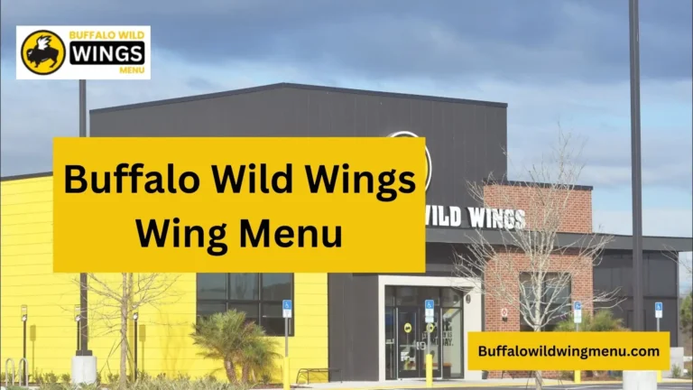 Buffalo Wild Wings Wing Menu